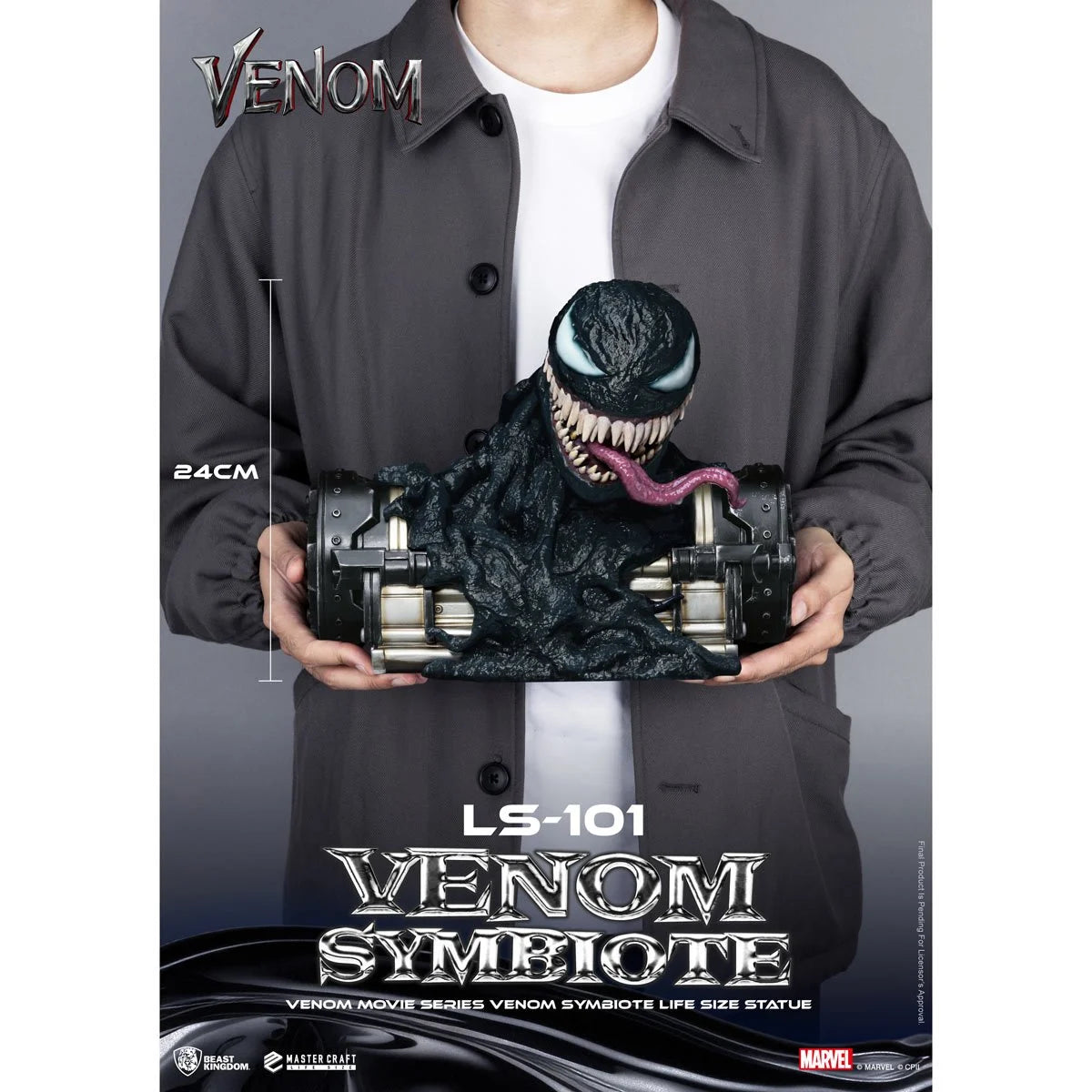 Beast Kingdom Marvel LS-101 Venom Movie Series Venom Symbiote Life Size Statue