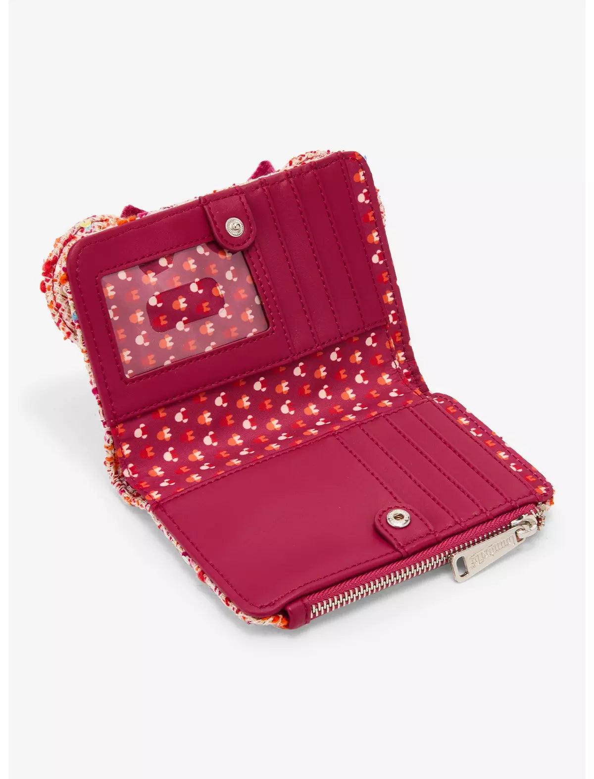 Loungefly Disney Pink Bouclé Fabric Minnie Mouse Ears Wallet Hard Tag - BoxLunch Exclusive