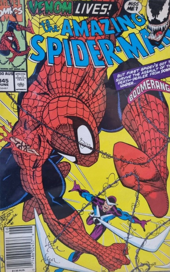 Amazing Spider-Man Vol. 1 #345C 1991 Australian Price Variant APV Marvel Comics Raw