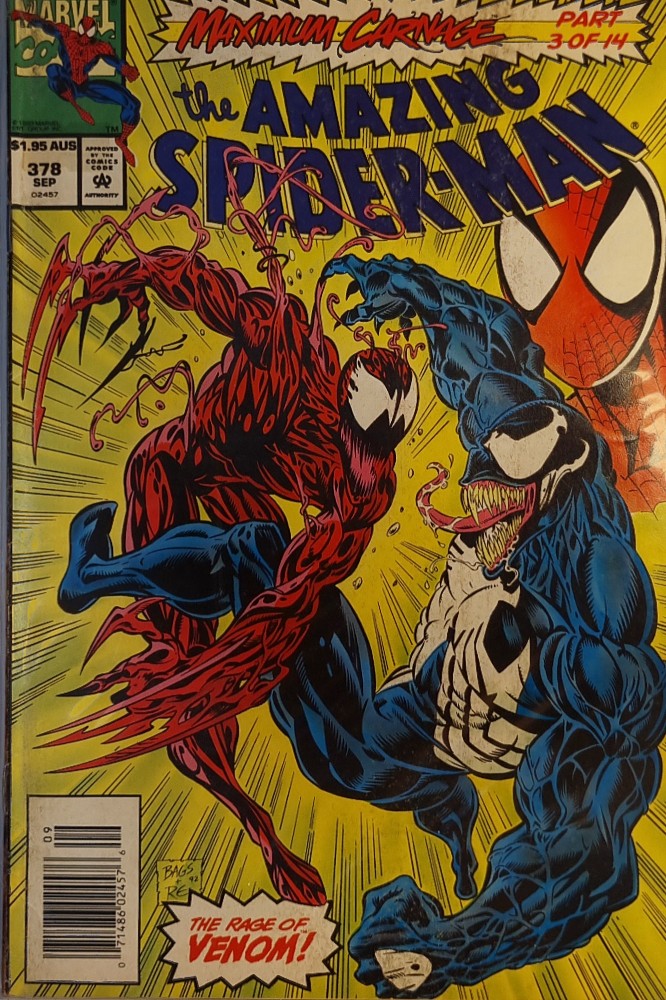 Amazing Spider-Man Vol. 1 #378C 1993 Australian Price Variant APV Marvel Comics