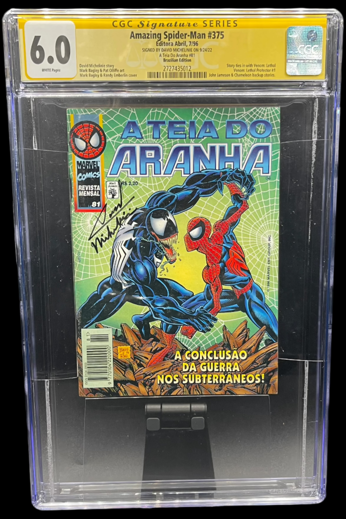 Amazing Spider-Man Vol. 1 #375A 1993 CGC 6.0 Signature Series Michelinie Brazilian Foreign Digest Edition Marvel Comics