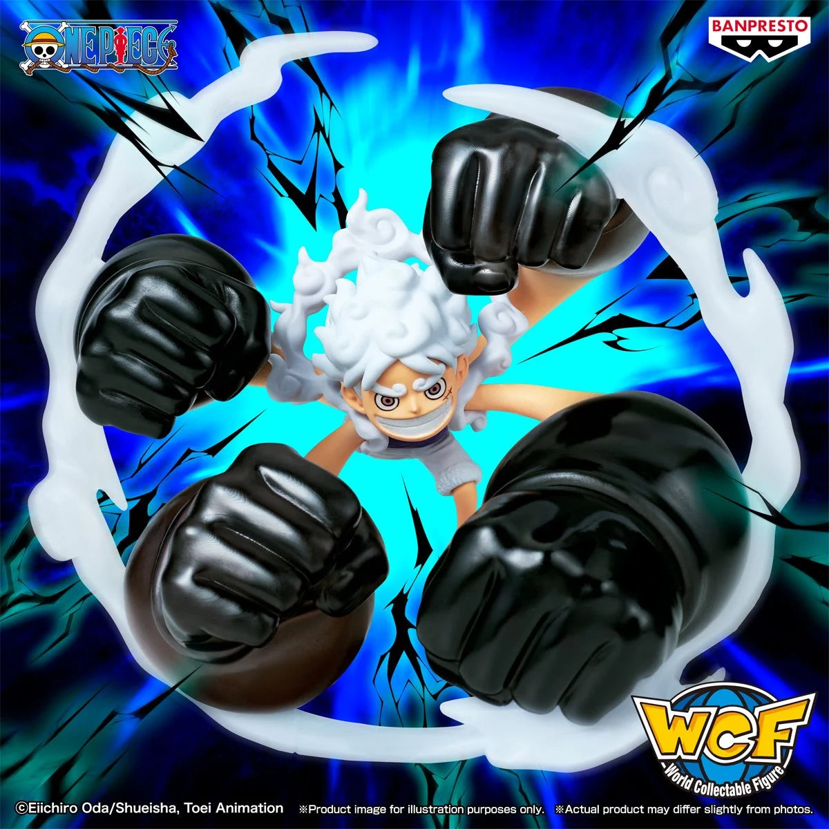 Banpresto One Piece Monkey D. Luffy GEAR5 Gum-Gum Dawn Gatling World Collectable Figure Special Statue