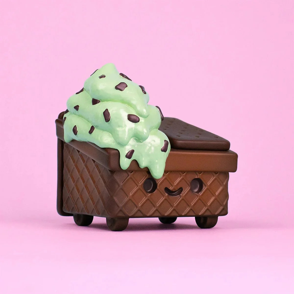 Mint Chip Dumpster Ice Cream Vinyl Figure 100 Percent Soft Lil Dumpster Fire