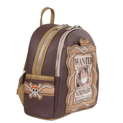 Loungefly One Piece Wanted Dead or Alive Monkey D. Luffy Mini-Backpack - Entertainment Earth Exclusive Hard Tag