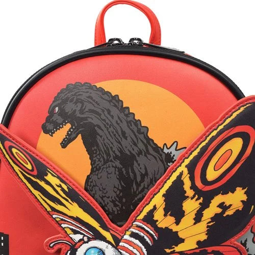 Loungefly Godzilla vs. Mothra Midsize Backpack - Entertainment Earth Exclusive Hard Tag