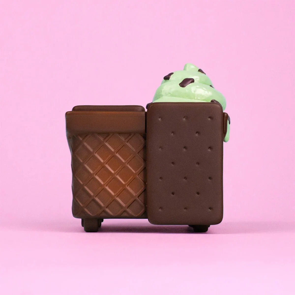 Mint Chip Dumpster Ice Cream Vinyl Figure 100 Percent Soft Lil Dumpster Fire