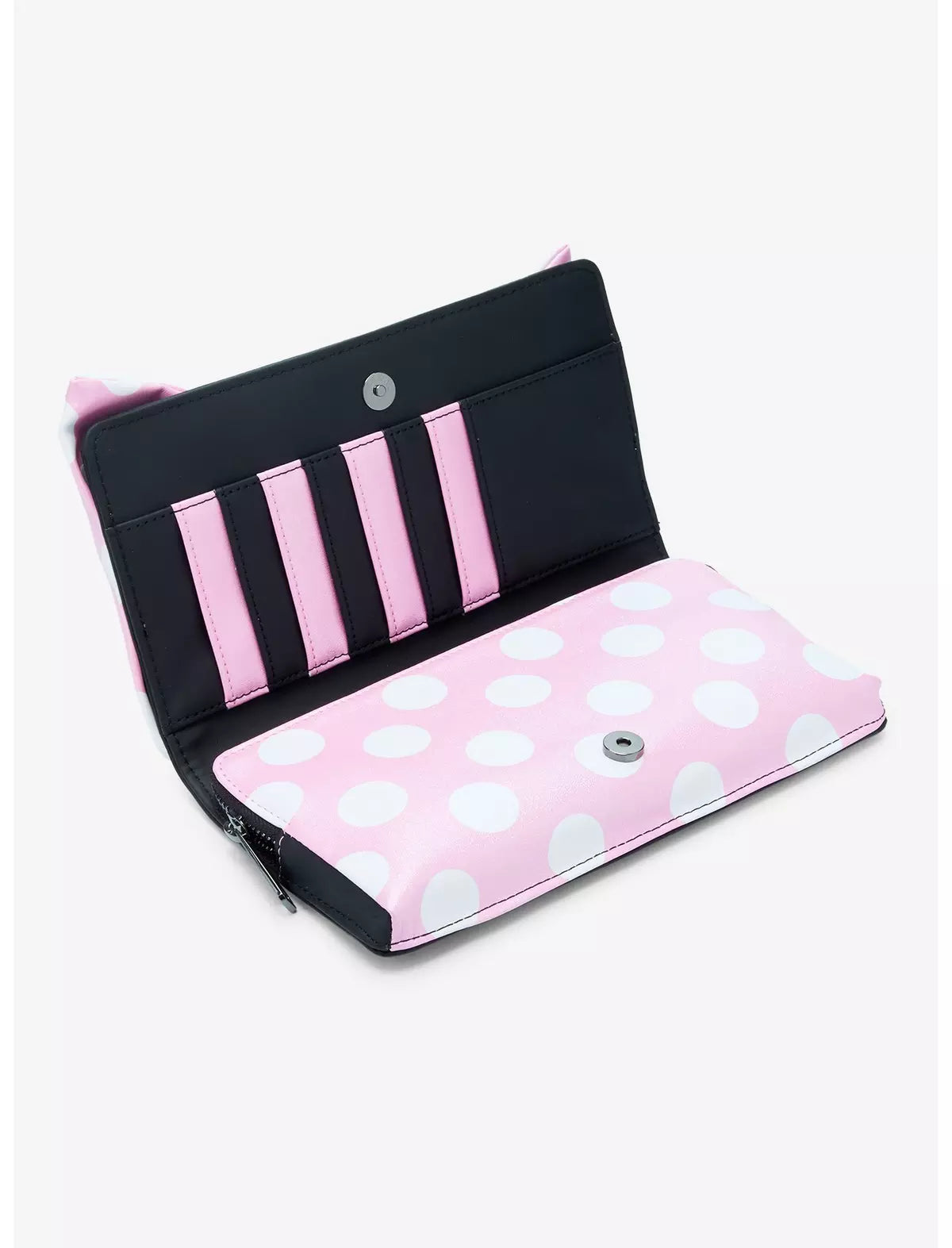Loungefly Disney Minnie Mouse Pink Flower Polka Dot Crossbody Bag Soft Tag