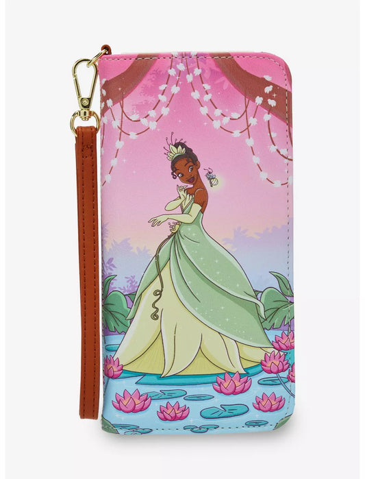 Loungefly Disney The Princess and The Frog Tiana Bayou Sunset Tech Wallet Soft Tag