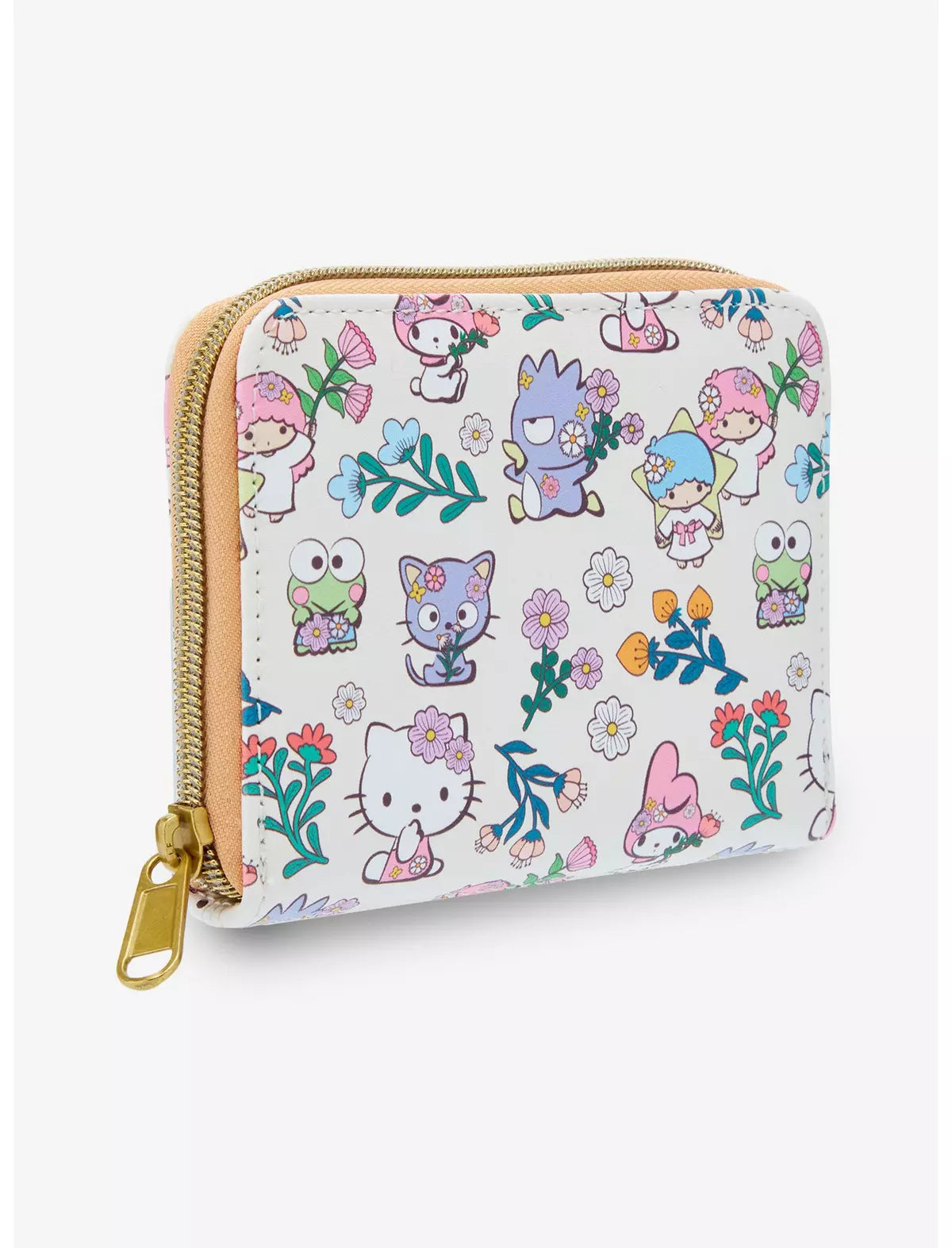 Loungefly Sanrio Hello Kitty and Friends Floral Mini Zipper Wallet Soft Tag