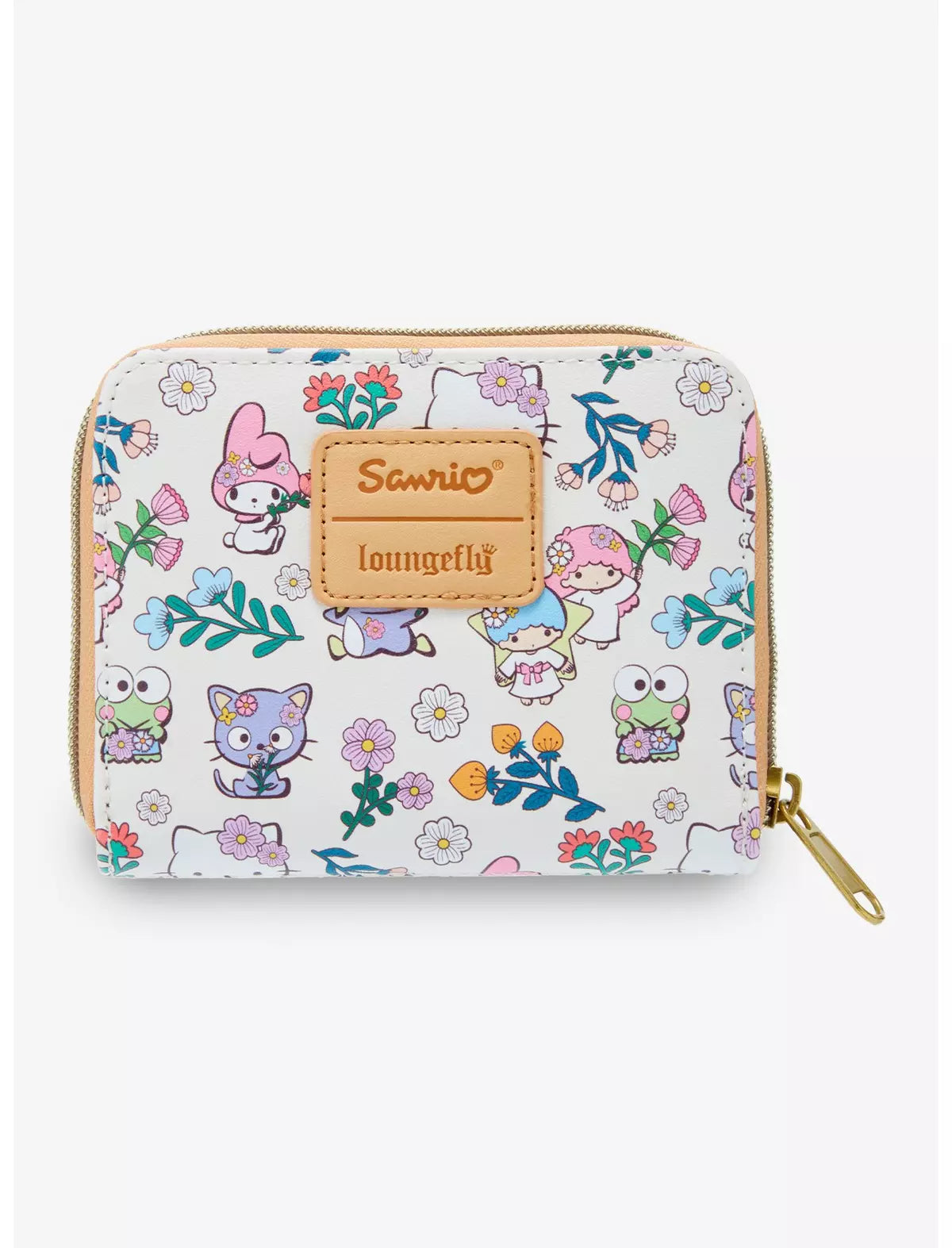 Loungefly Sanrio Hello Kitty and Friends Floral Mini Zipper Wallet Soft Tag