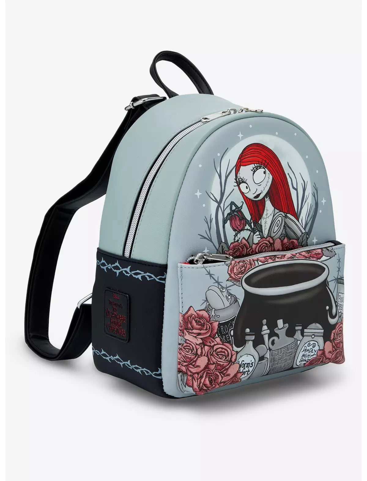 Loungefly Disney Tim Burtons The Nightmare Before Christmas Sally Cauldron Mini Backpack Soft Tag