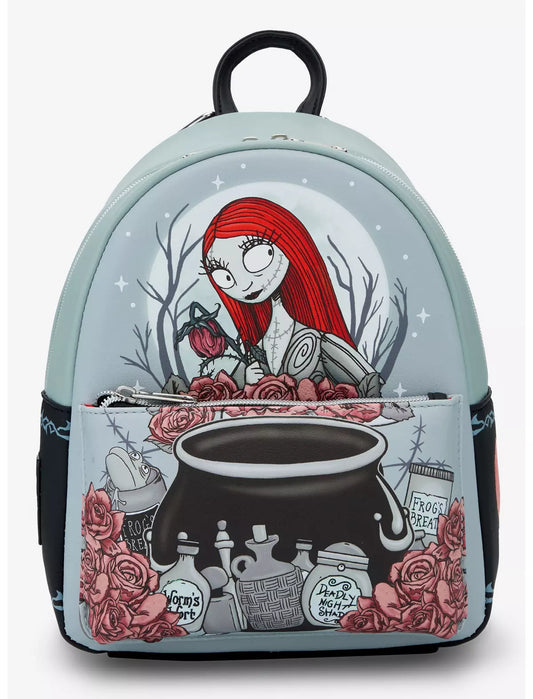 Loungefly Disney Tim Burtons The Nightmare Before Christmas Sally Cauldron Mini Backpack Soft Tag