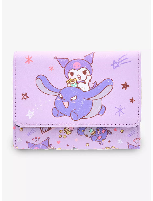 Loungefly Sanrio Kuromi Baku Snacks Mini Wallet Soft Tag