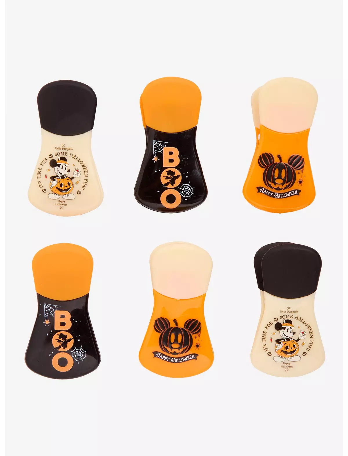 Disney Mickey Mouse Halloween Magnetic Bag Clip 6Pk Set