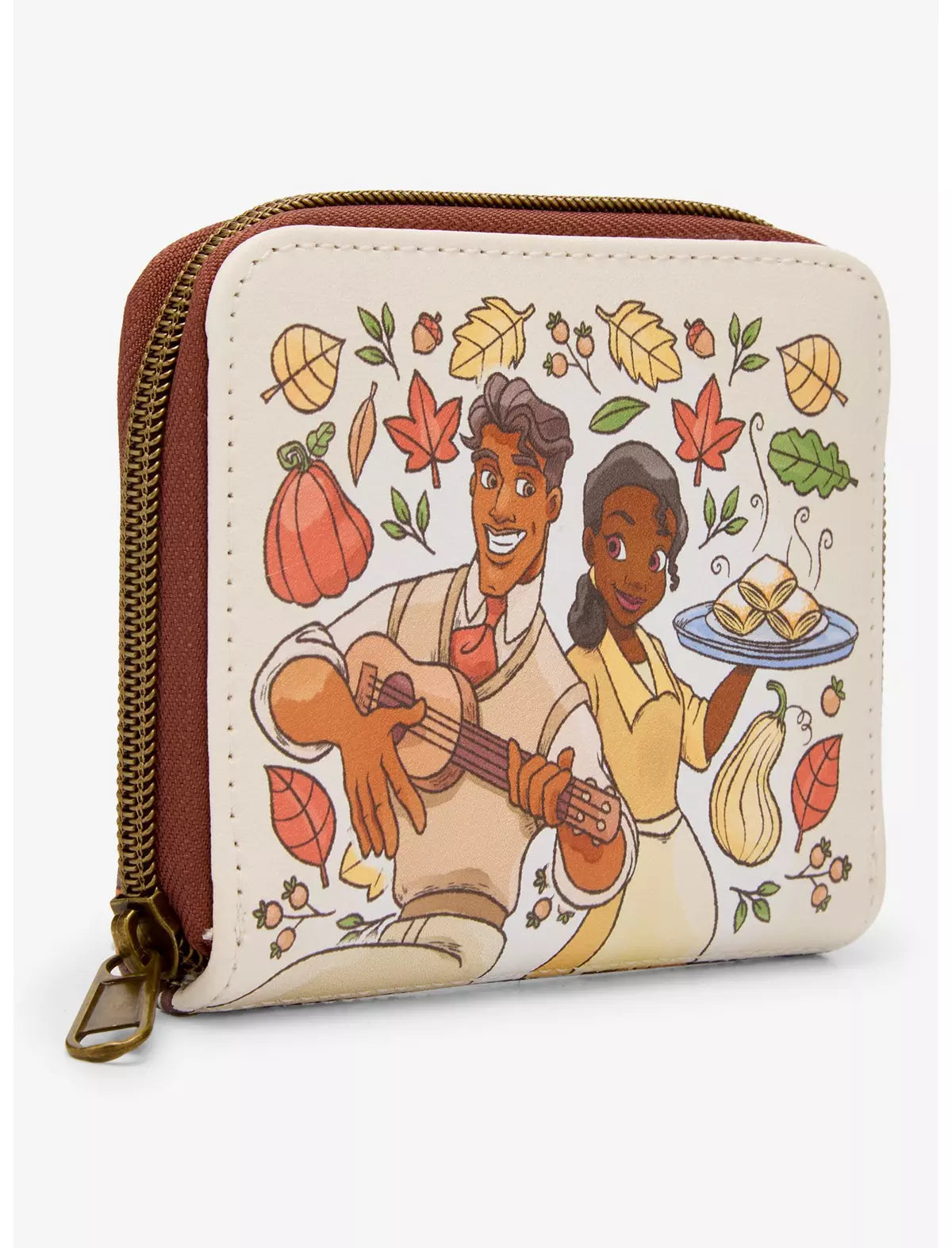 Loungefly Disney The Princess & The Frog Fall Leaves Mini Zipper Wallet Soft Tag