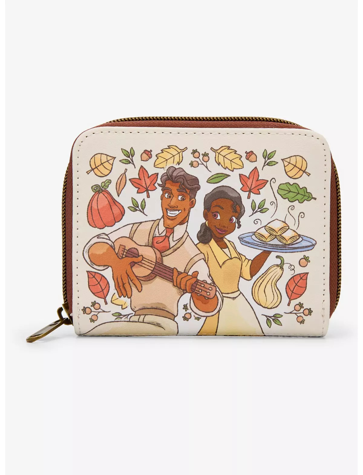 Loungefly Disney The Princess & The Frog Fall Leaves Mini Zipper Wallet Soft Tag