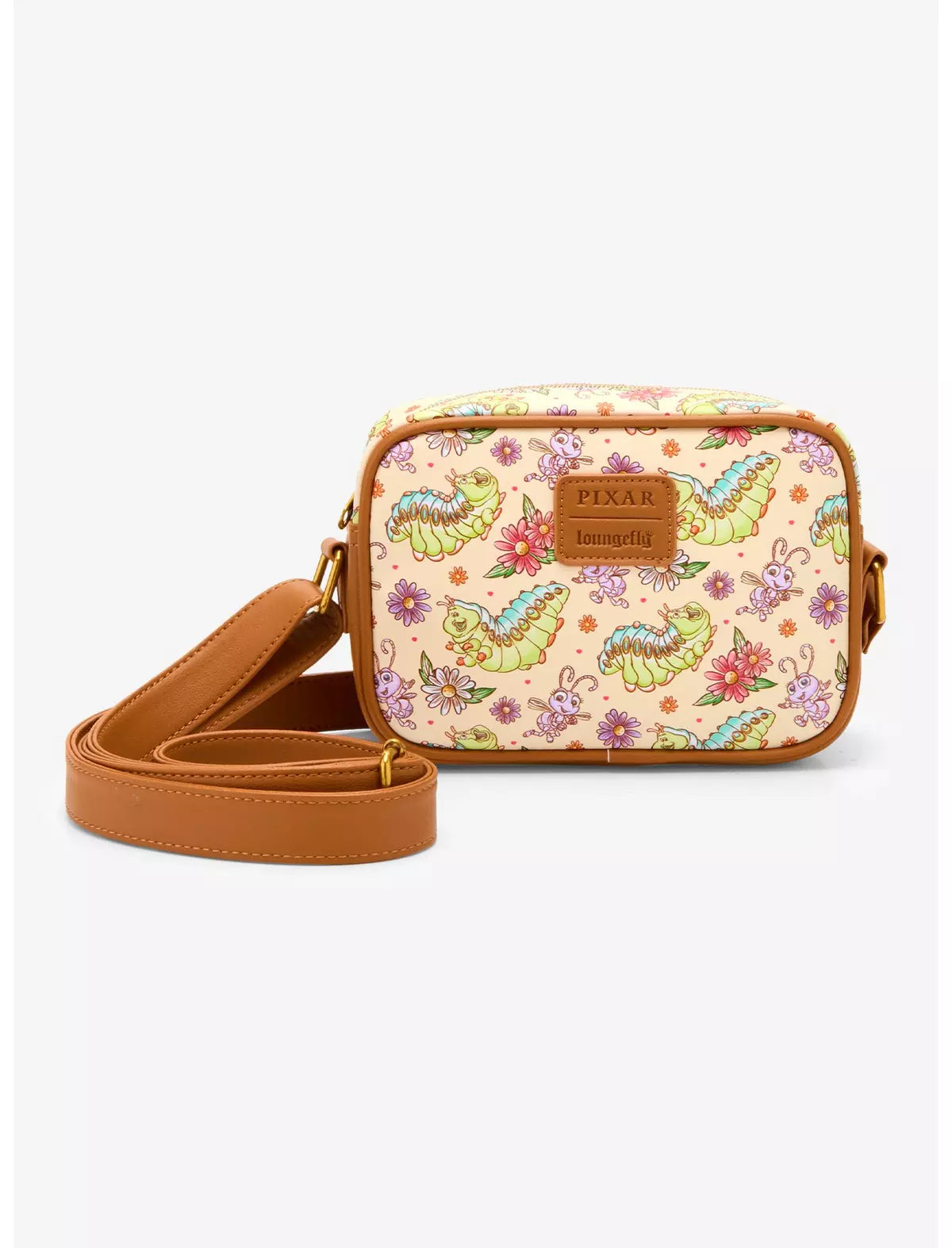 Loungefly Disney Pixar A Bug's Life Heimlich Princess Dot Camera Crossbody Bag Soft Tag