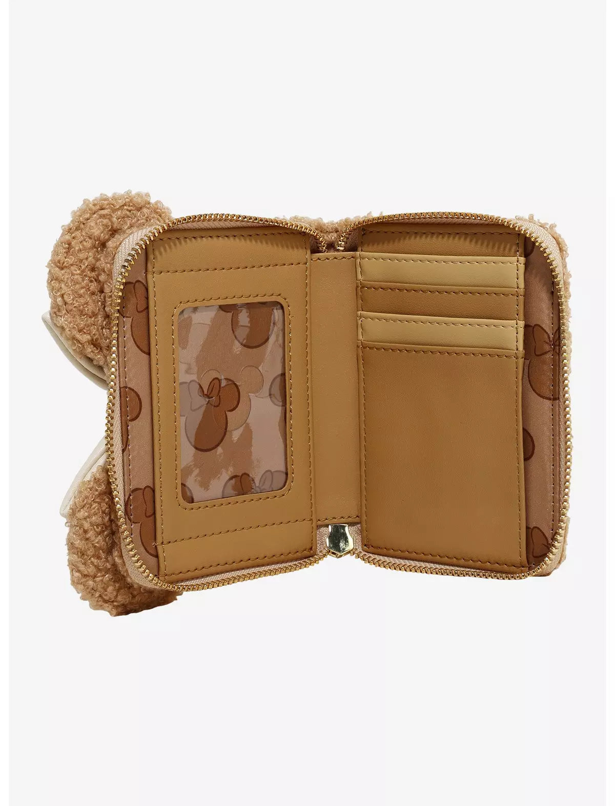 Loungefly Disney Minnie Mouse Sherpa Zip Around Wallet Hard Tag — BoxLunch Exclusive