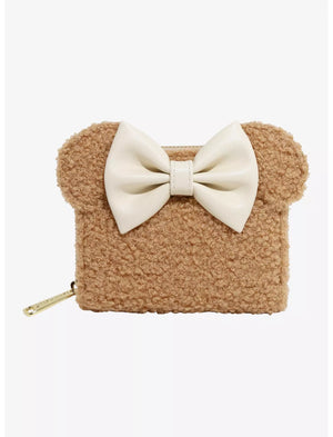 Loungefly Disney Minnie Mouse Sherpa Zip Around Wallet Hard Tag — BoxLunch Exclusive