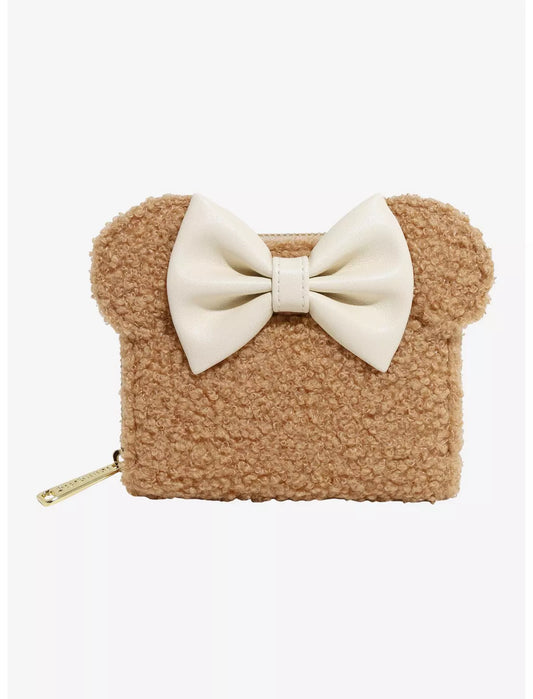 Loungefly Disney Minnie Mouse Sherpa Zip Around Wallet Hard Tag — BoxLunch Exclusive