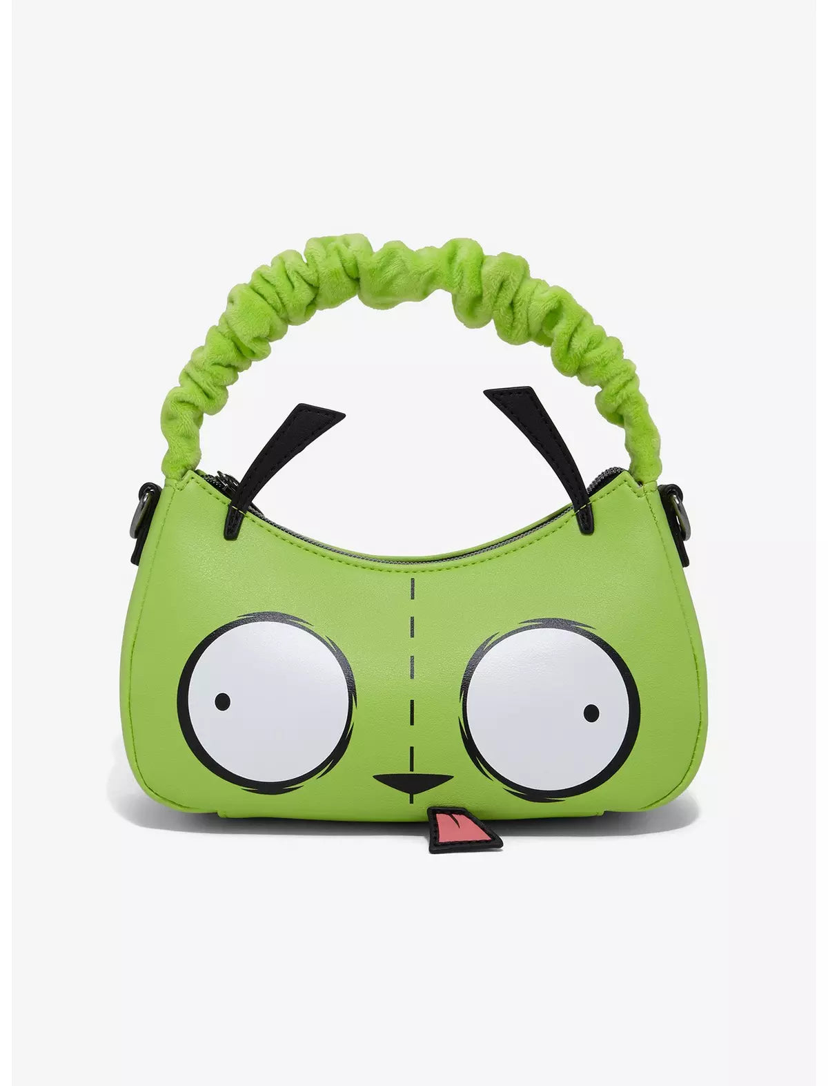 Loungefly Nickelodeon Invader Zim GIR Fuzzy Handle Crossbody Bag Soft Tag