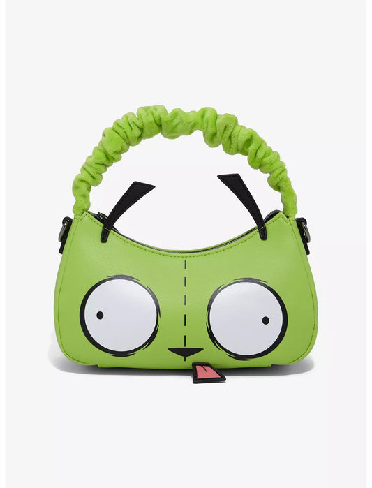 Loungefly Nickelodeon Invader Zim GIR Fuzzy Handle Crossbody Bag Soft Tag