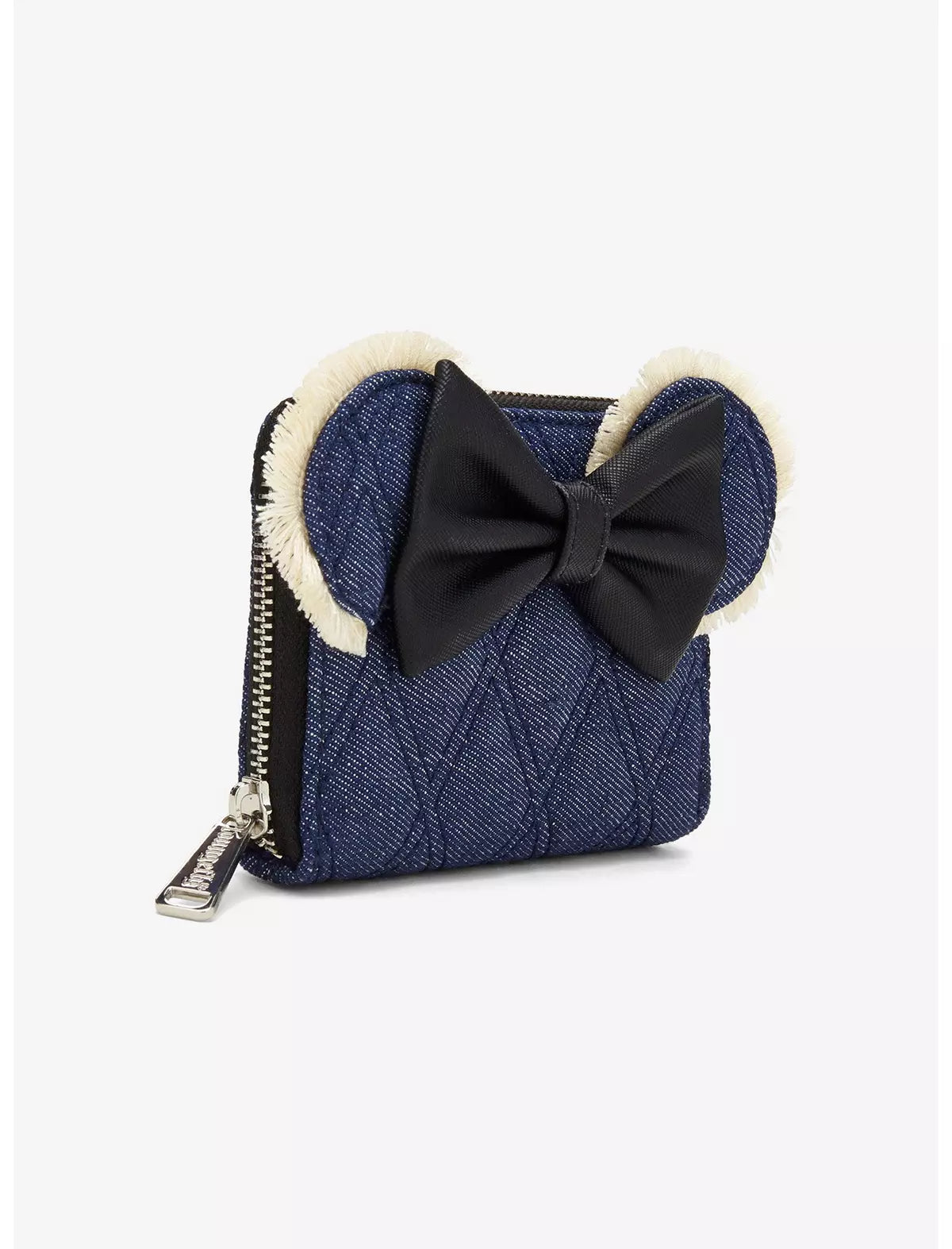 Loungefly Disney Minnie Mouse Denim Quilted Wallet Hard Tag — BoxLunch Exclusive