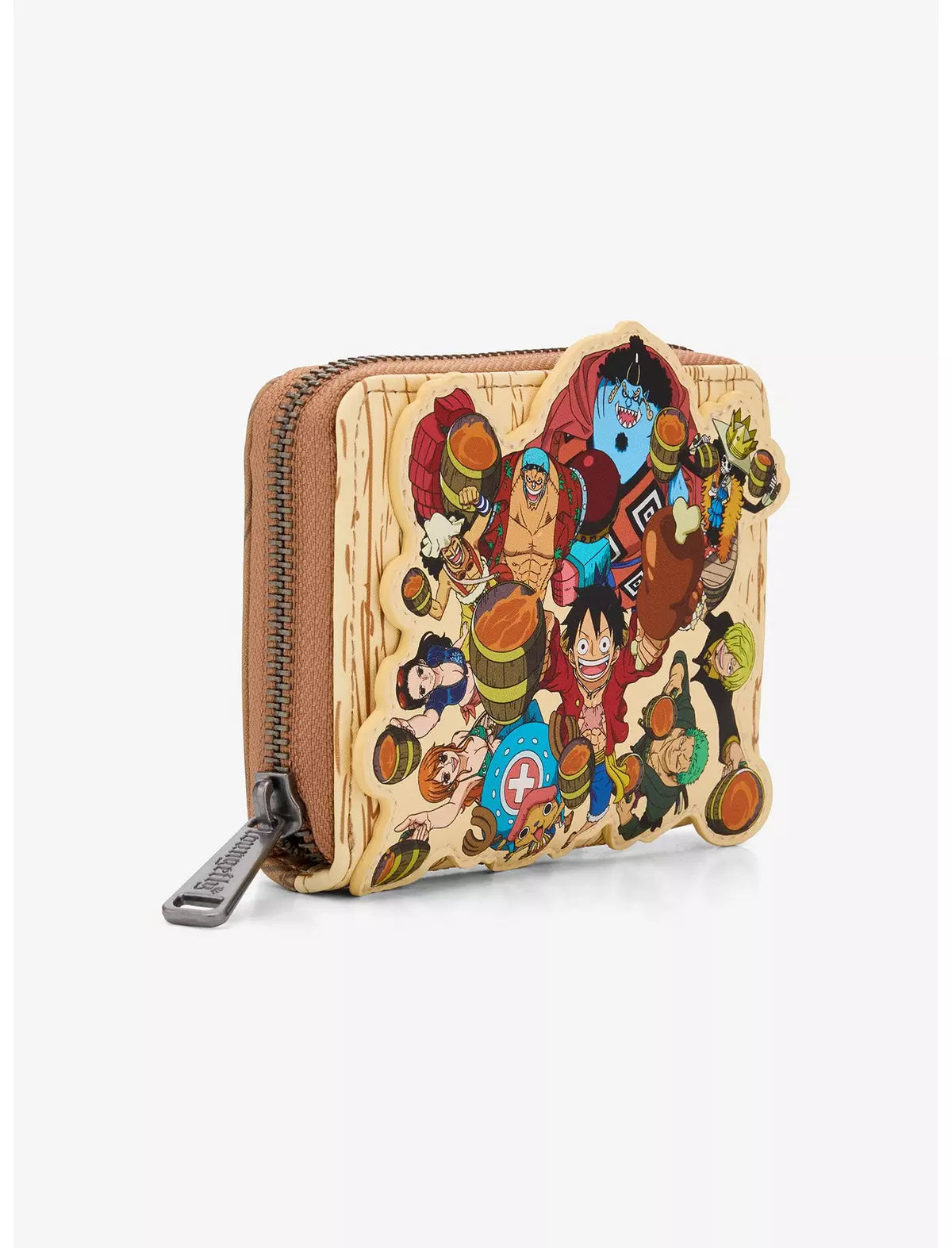 Loungefly Anime One Piece Group Portrait Wood Grain Wallet Hard Tag - BoxLunch Exclusive