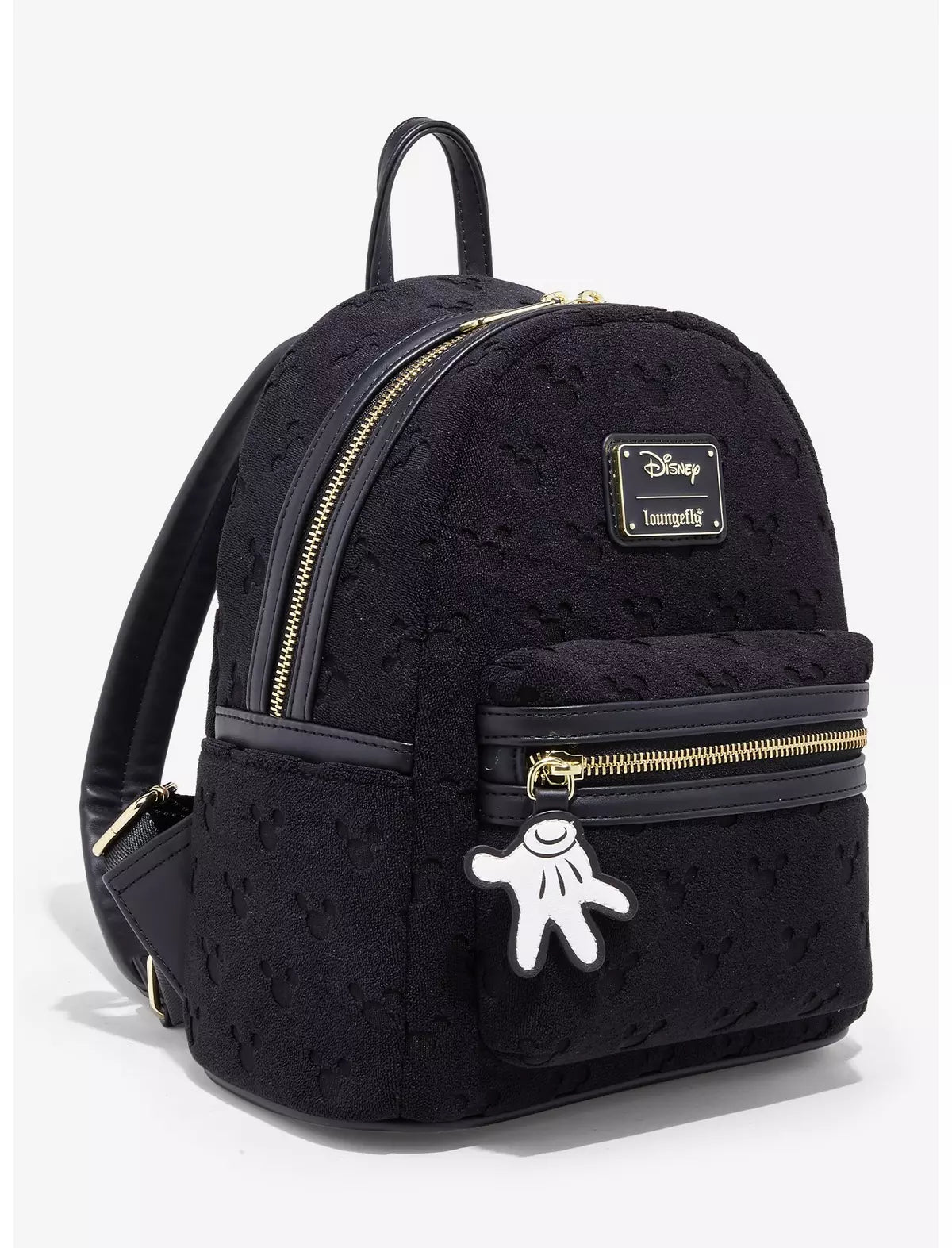Loungefly Disney Mickey Mouse Terrycloth Allover Print Mini Backpack Hard Tag - BoxLunch Exclusive