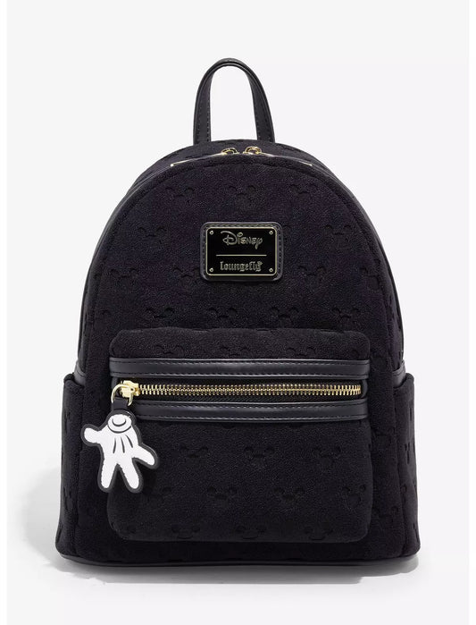 Loungefly Disney Mickey Mouse Terrycloth Allover Print Mini Backpack Hard Tag - BoxLunch Exclusive