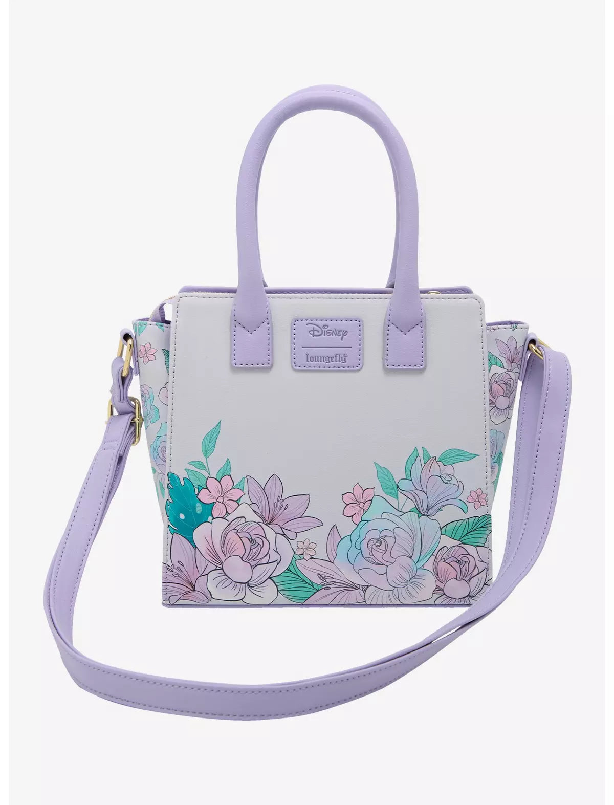 Loungefly Disney Aladdin Princess Jasmine Floral Mini Satchel Bag Soft Tag