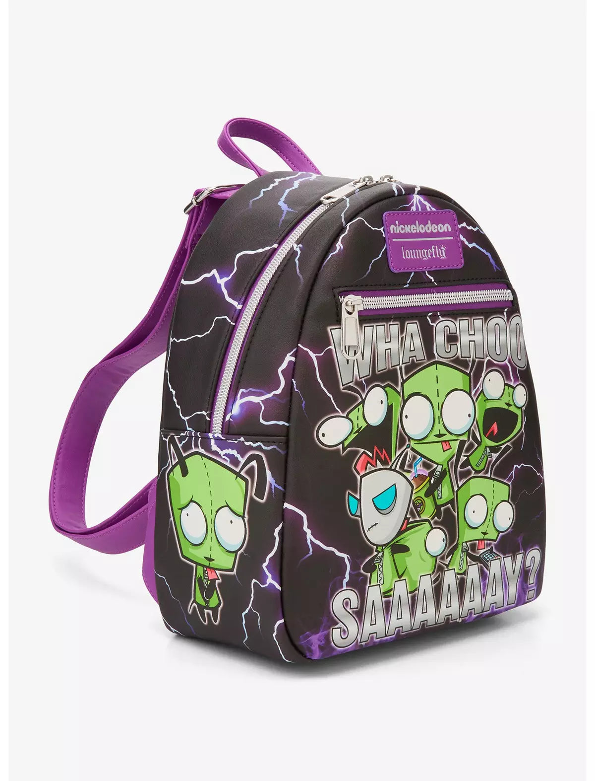 Loungefly Nickelodeon Invader Zim GIR Lightning Mini Backpack Soft Tag