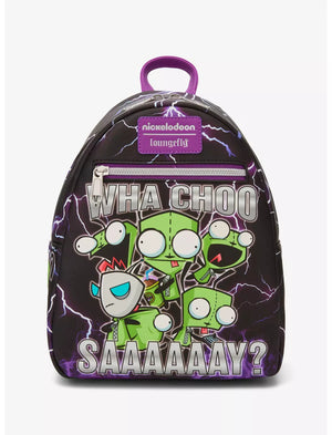 Loungefly Nickelodeon Invader Zim GIR Lightning Mini Backpack Soft Tag