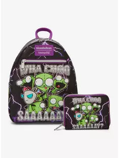 Loungefly Nickelodeon Invader Zim GIR Lightning Mini Zipper Wallet Soft Tag