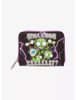 Loungefly Nickelodeon Invader Zim GIR Lightning Mini Zipper Wallet Soft Tag