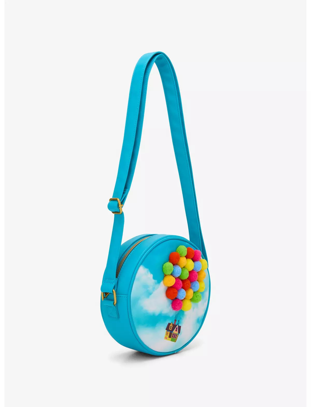 Loungefly Disney Pixar Up Pom Balloons Crossbody Bag Soft Tag