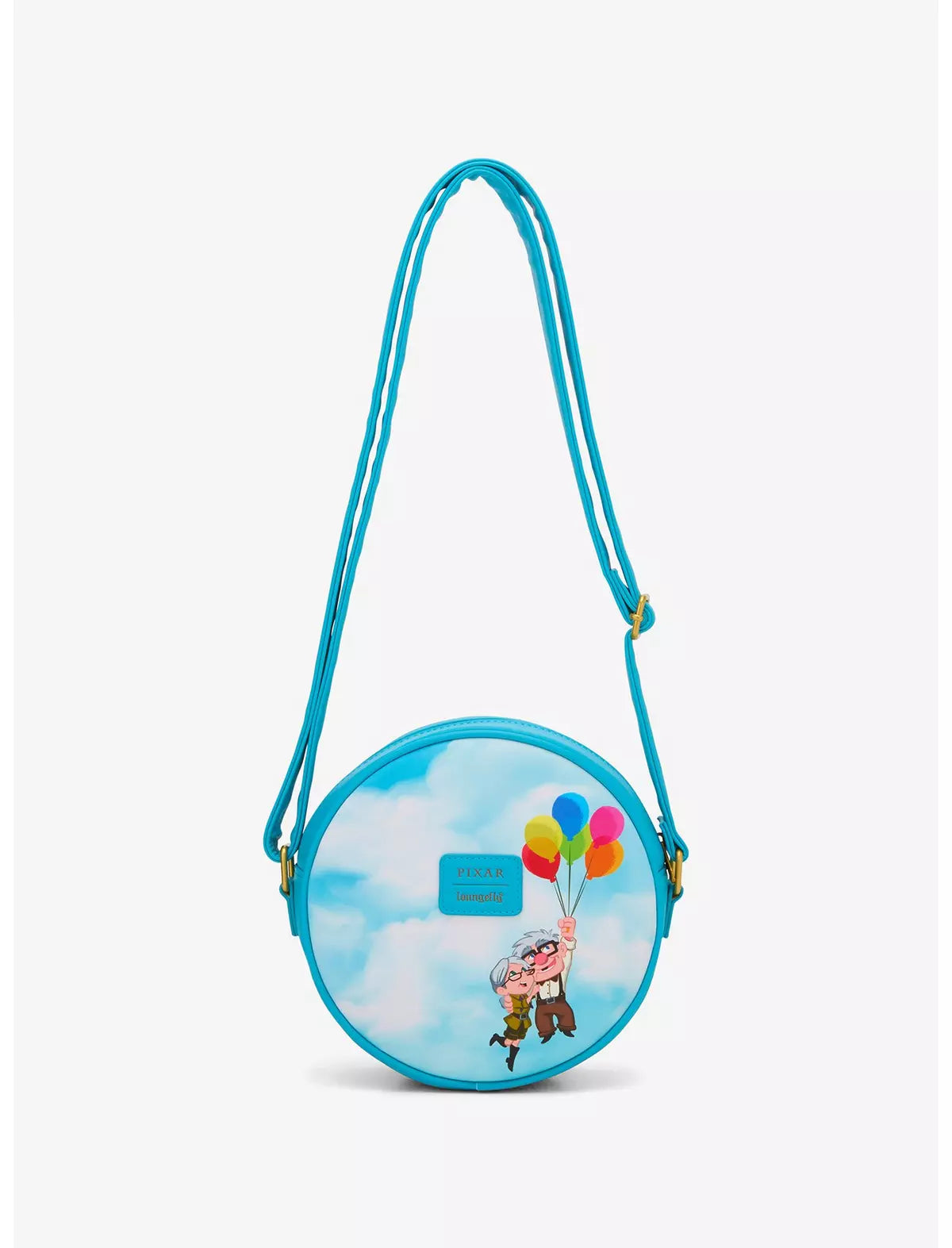 Loungefly Disney Pixar Up Pom Balloons Crossbody Bag Soft Tag