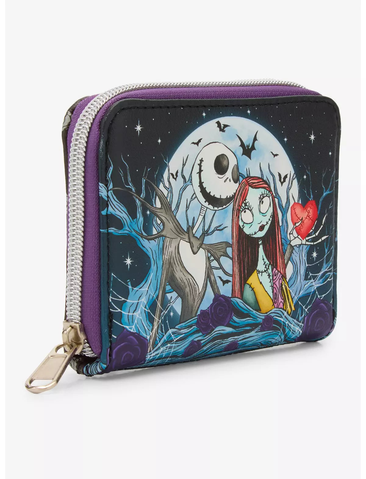 Loungefly Tim Burton's Disney's The Nightmare Before Christmas Jack & Sally Moon Mini Zipper Wallet NBX Soft Tag