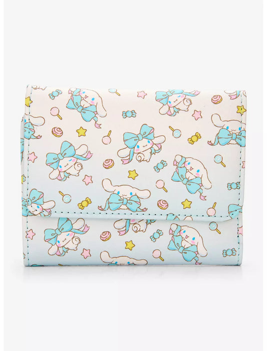 Loungefly Sanrio Cinnamoroll Bow Mini Flap Wallet Soft Tag