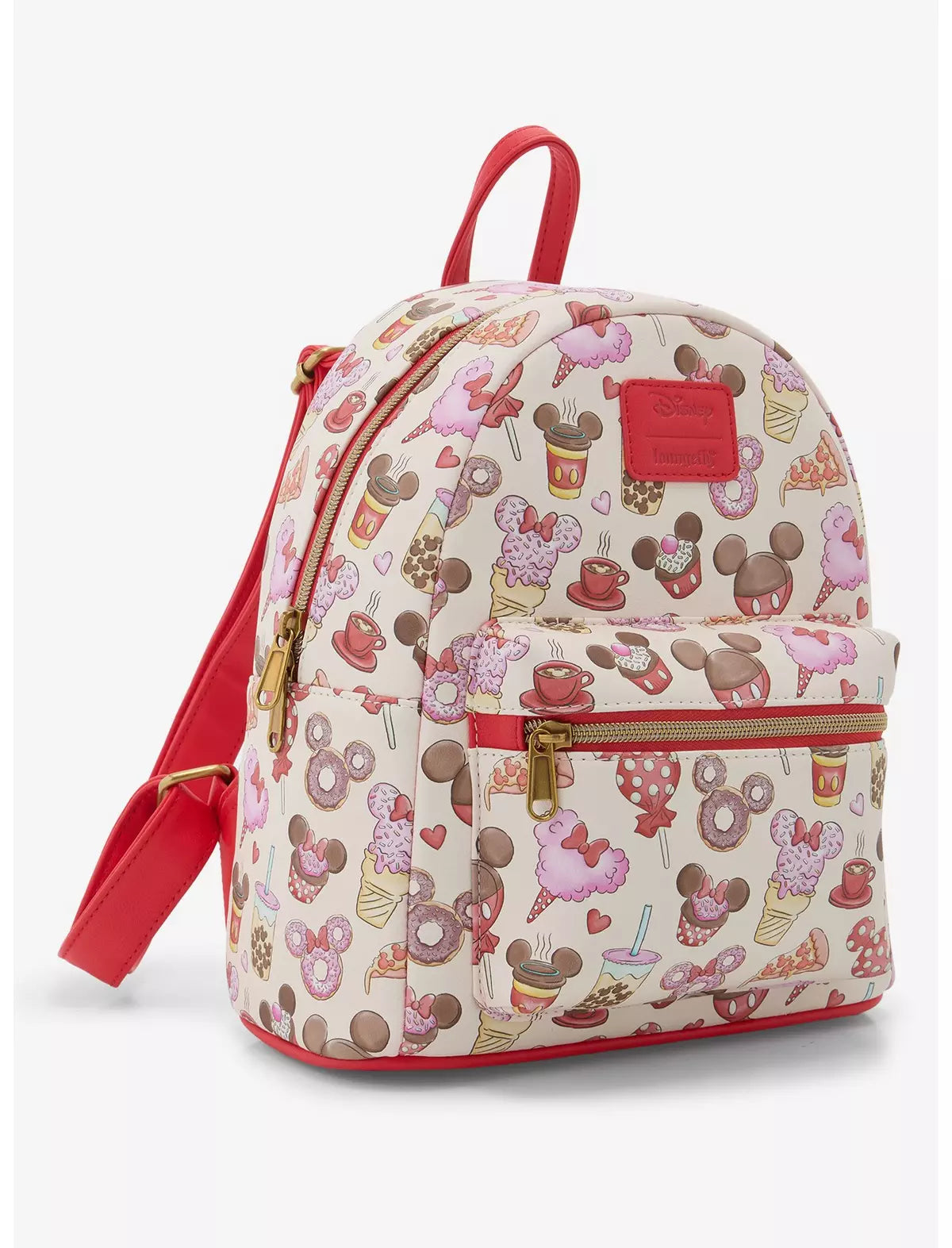 Loungefly Disney Mickey Mouse & Minnie Mouse Treats Mini Backpack Soft Tag
