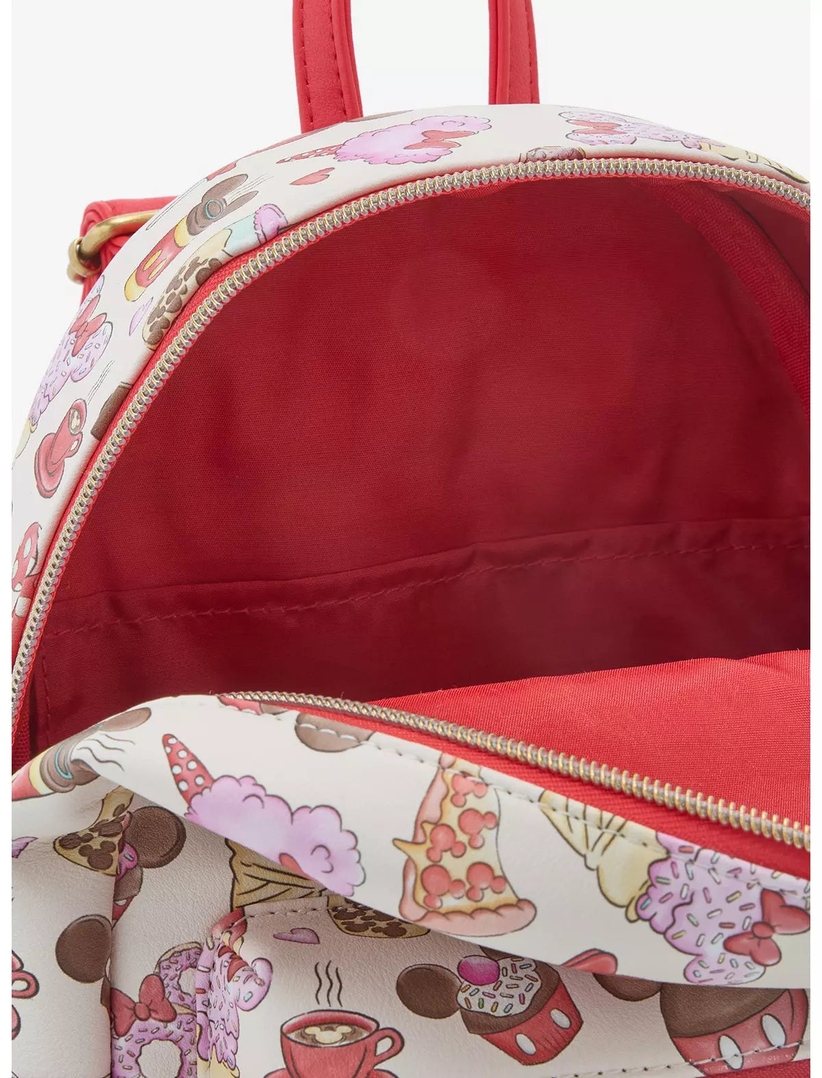 Loungefly Disney Mickey Mouse & Minnie Mouse Treats Mini Backpack Soft Tag