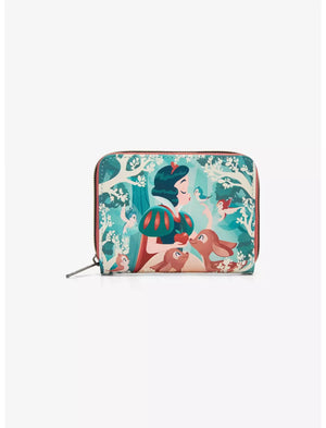 Loungefly Disney Snow White and The Seven Dwarfs Forest Animals Mini Zipper Wallet Soft Tag