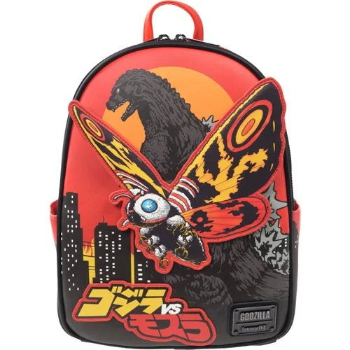 Loungefly Godzilla vs. Mothra Midsize Backpack - Entertainment Earth Exclusive Hard Tag