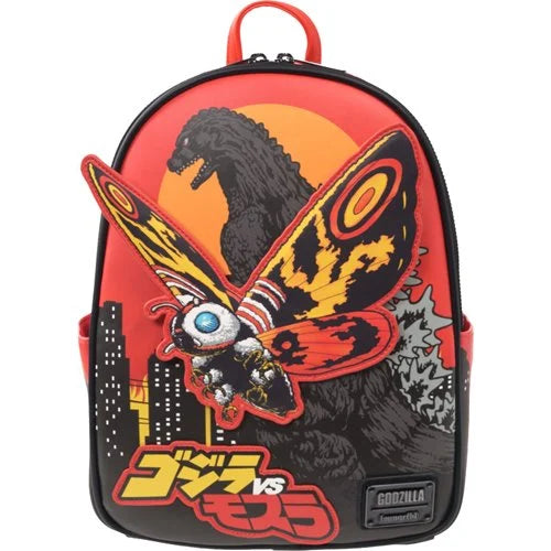 Loungefly Godzilla vs. Mothra Midsize Backpack - Entertainment Earth Exclusive Hard Tag