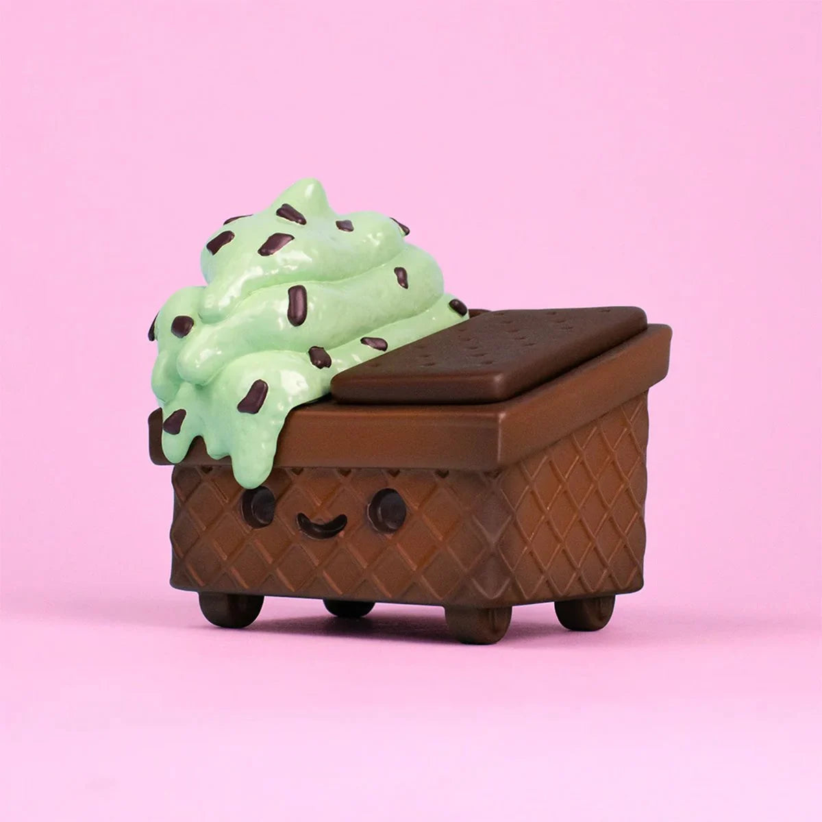 Mint Chip Dumpster Ice Cream Vinyl Figure 100 Percent Soft Lil Dumpster Fire