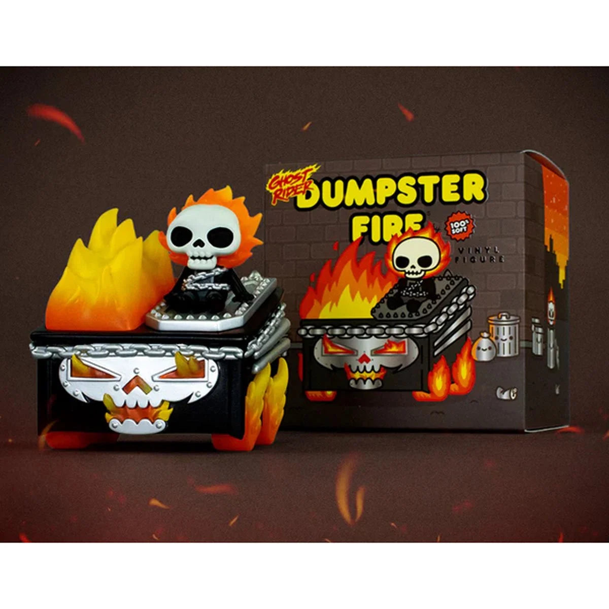 Ghost Rider Dumpster Fire Marvel Vinyl Figure 100 Percent Soft Dumpster Fire
