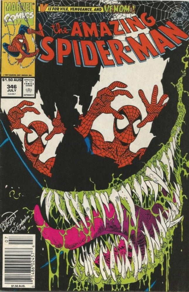 The Amazing Spider-Man Vol. 1 #346C 1991 CGC 7.5 Signature Series Michelinie Australian Price Variant APV Marvel Comics