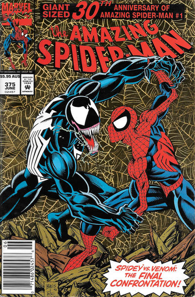 Amazing Spider-Man Vol. 1 #375D 1993 CGC 8.5 Signature Series Bagley Australian Price Variant APV Marvel Comics