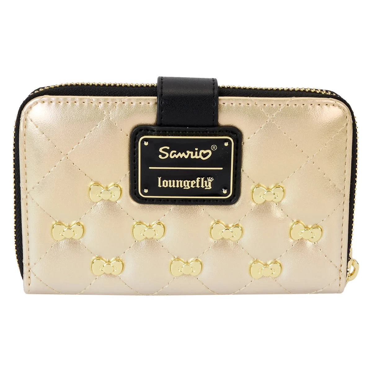 Hello Kitty 50th Anniversary Gold Zip-Around Wallet New with Tags