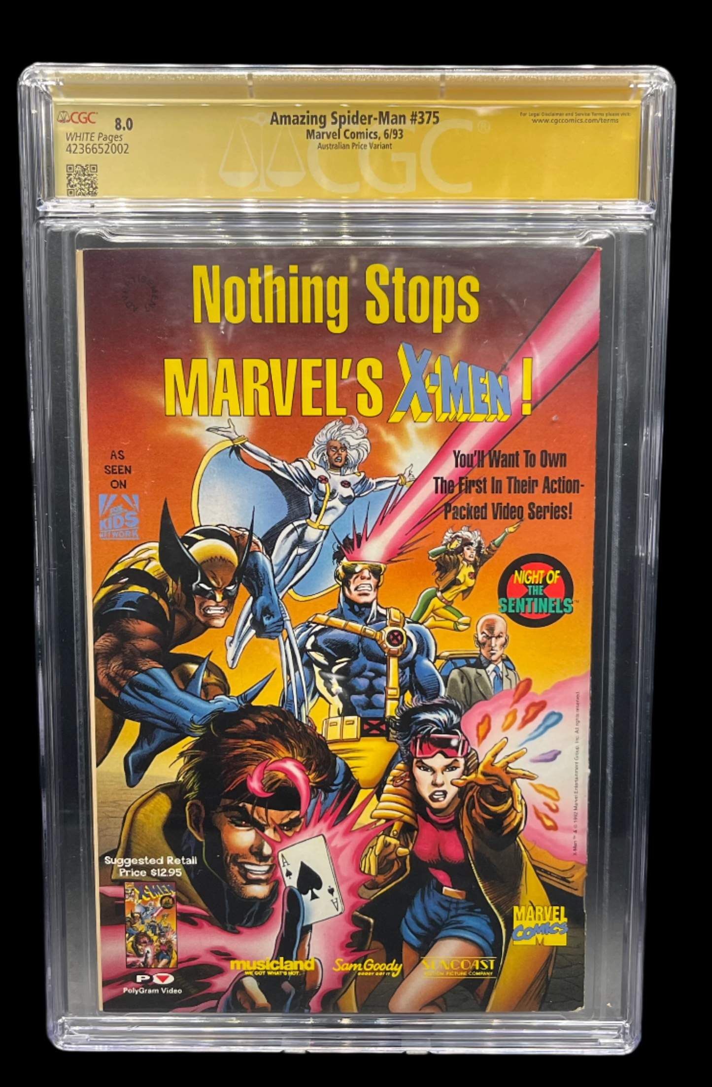 The Amazing Spider-Man Vol. 1 #375D 1993 CGC 8.0 Signature Series Michelinie Australian Price Variant APV Marvel Comics